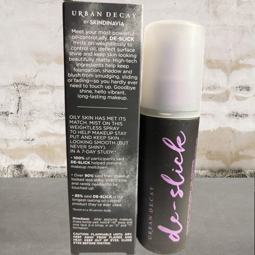 Urban Decay De-Slick Oil Control Makeup Setting Spray NIB - Picture 3 of 5